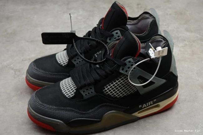 Jordan White Retro 4 Air Off CV9388-001 Bred x 0809